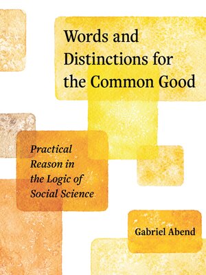 cover image of Words and Distinctions for the Common Good